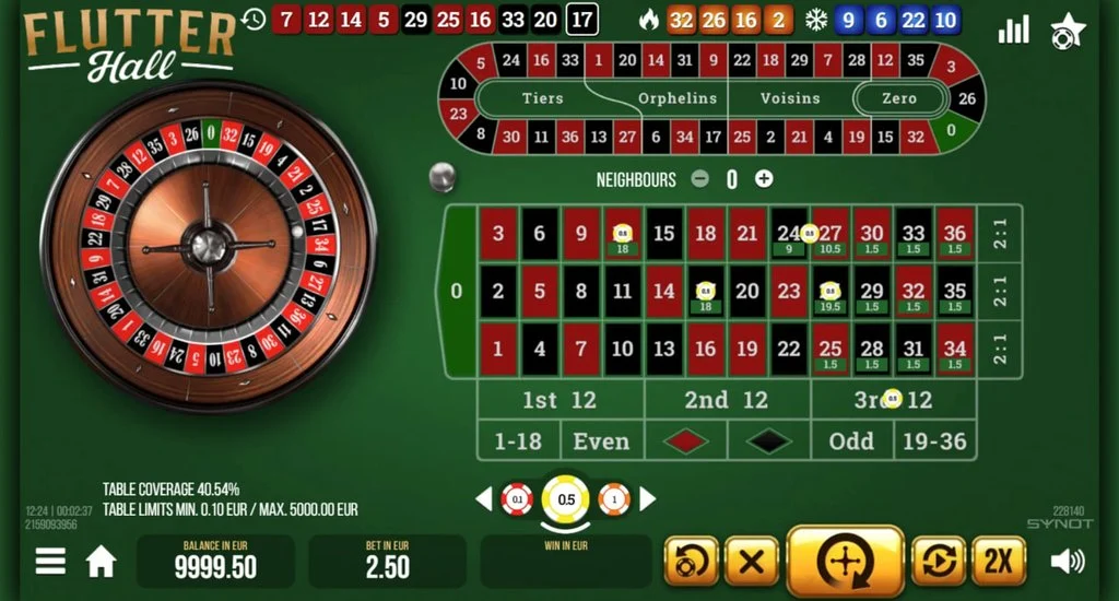 Flutter Hall European Roulette