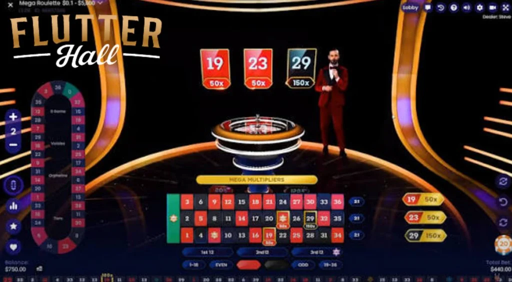 Flutterhall Mega Roulette