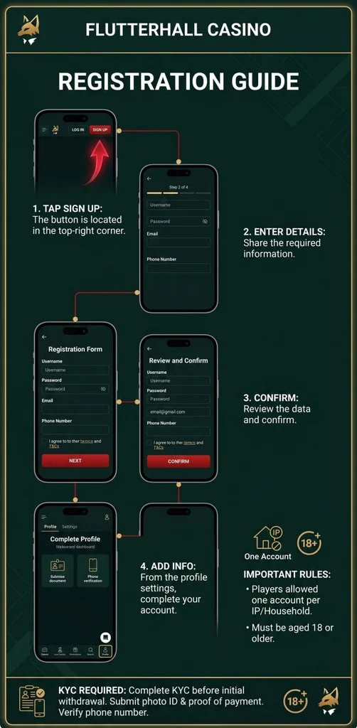 Flutterhall Registration Guide